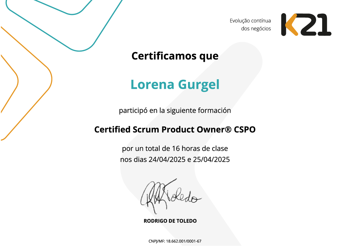 Certificado K21